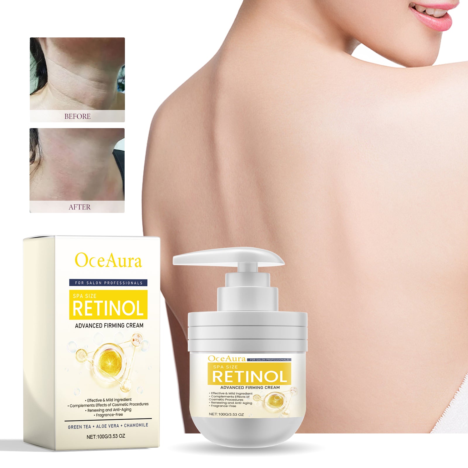 Retinol Advanced Firming Cream, Hydrating And Rejuvenating Brightening Body Smooth Anti-Wrinkle Body Lotion For Skin