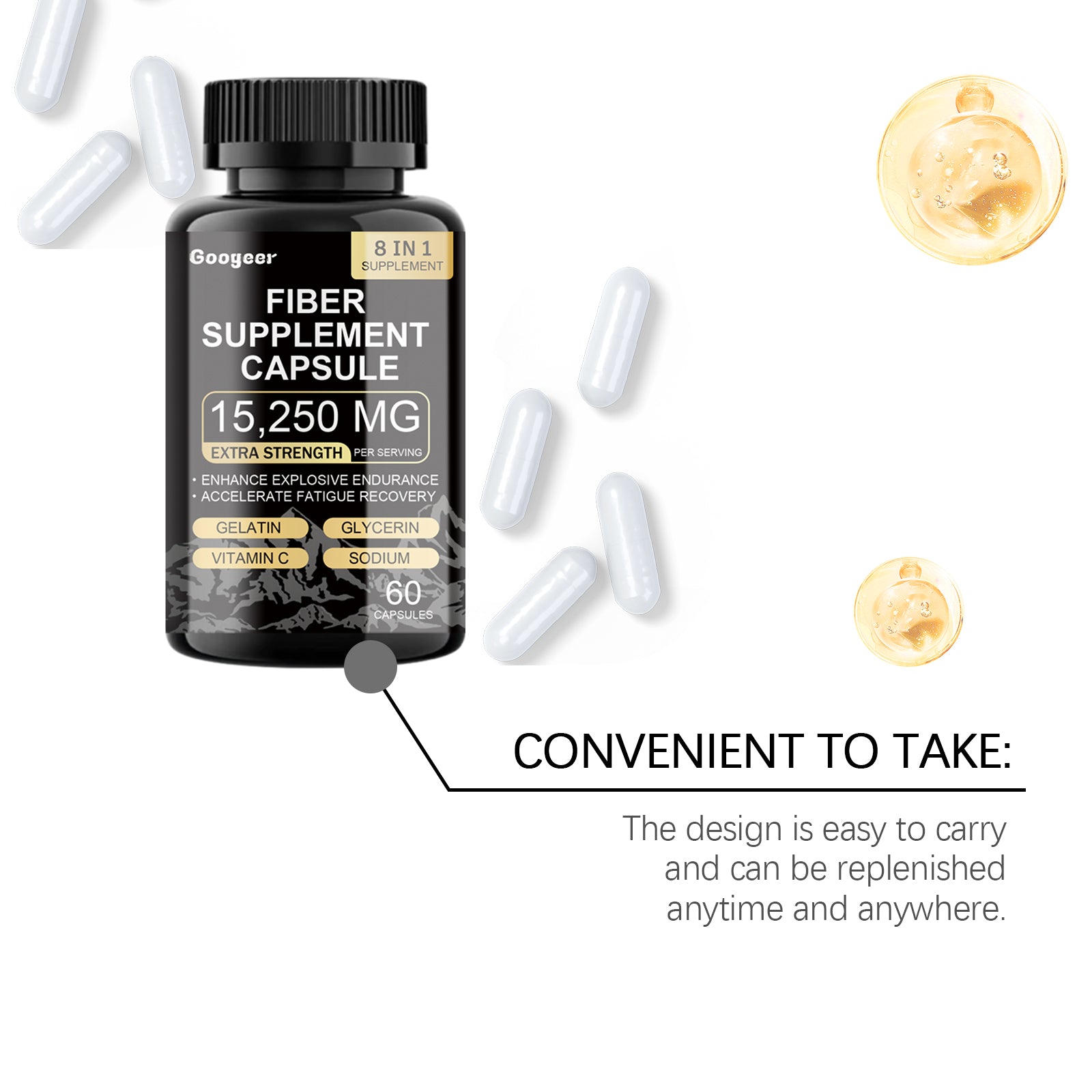 All-In-One Supplement Capsule, Fiber Supplement Capsule For Body Healing