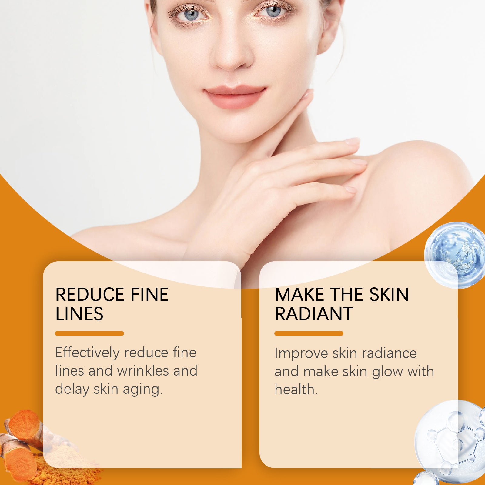 Turmeric Body Lotion, Brightening Body Lotion Locks In Moisture, Moisturizes Skin, Gentle And Tender Skin