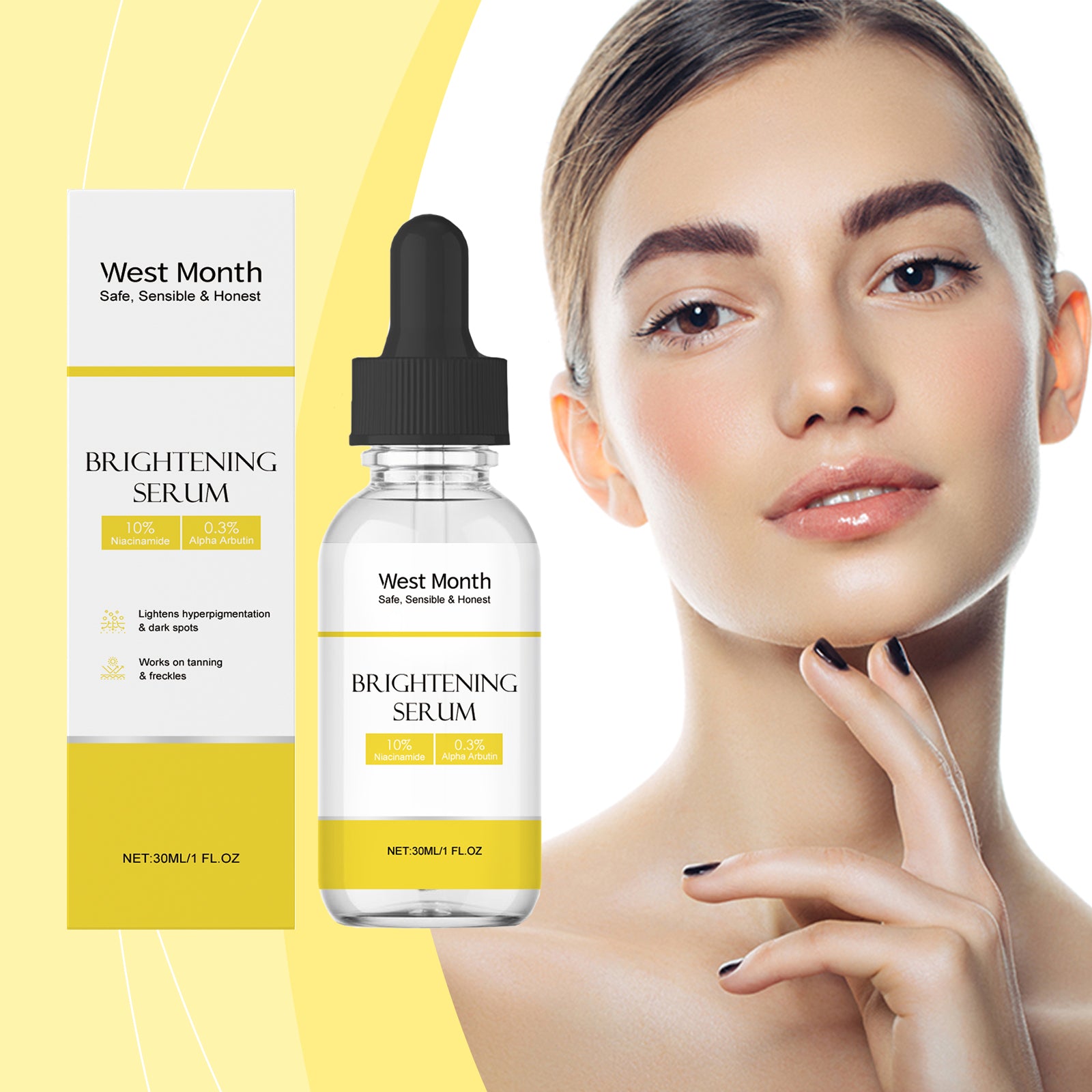 Brightening Serum, A Facial Blemish Calming, Hydrating, Firming And Brightening Serum