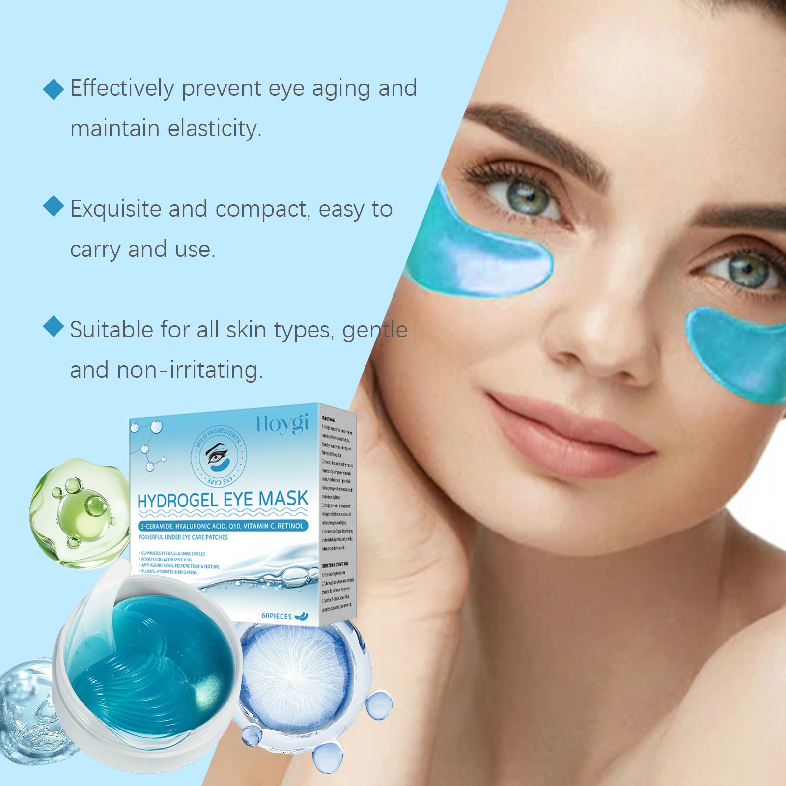 Retinol Eye Mask Patch Moisturizes, Nourishes, Nourishes And Lightening Eye Lines Eye Mask Firming And Moisturizing Eye Mask