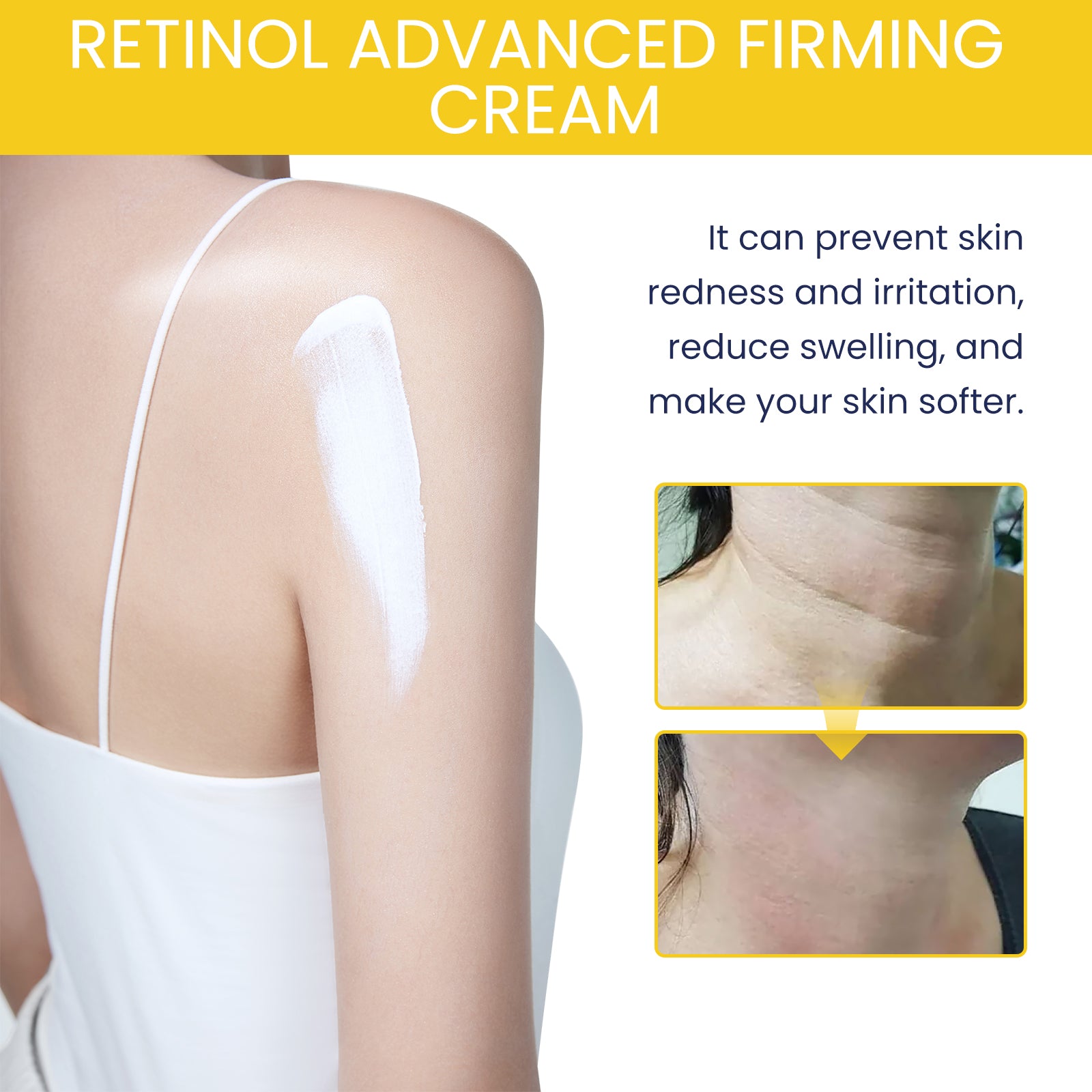 Retinol Advanced Firming Cream, Hydrating And Rejuvenating Brightening Body Smooth Anti-Wrinkle Body Lotion For Skin