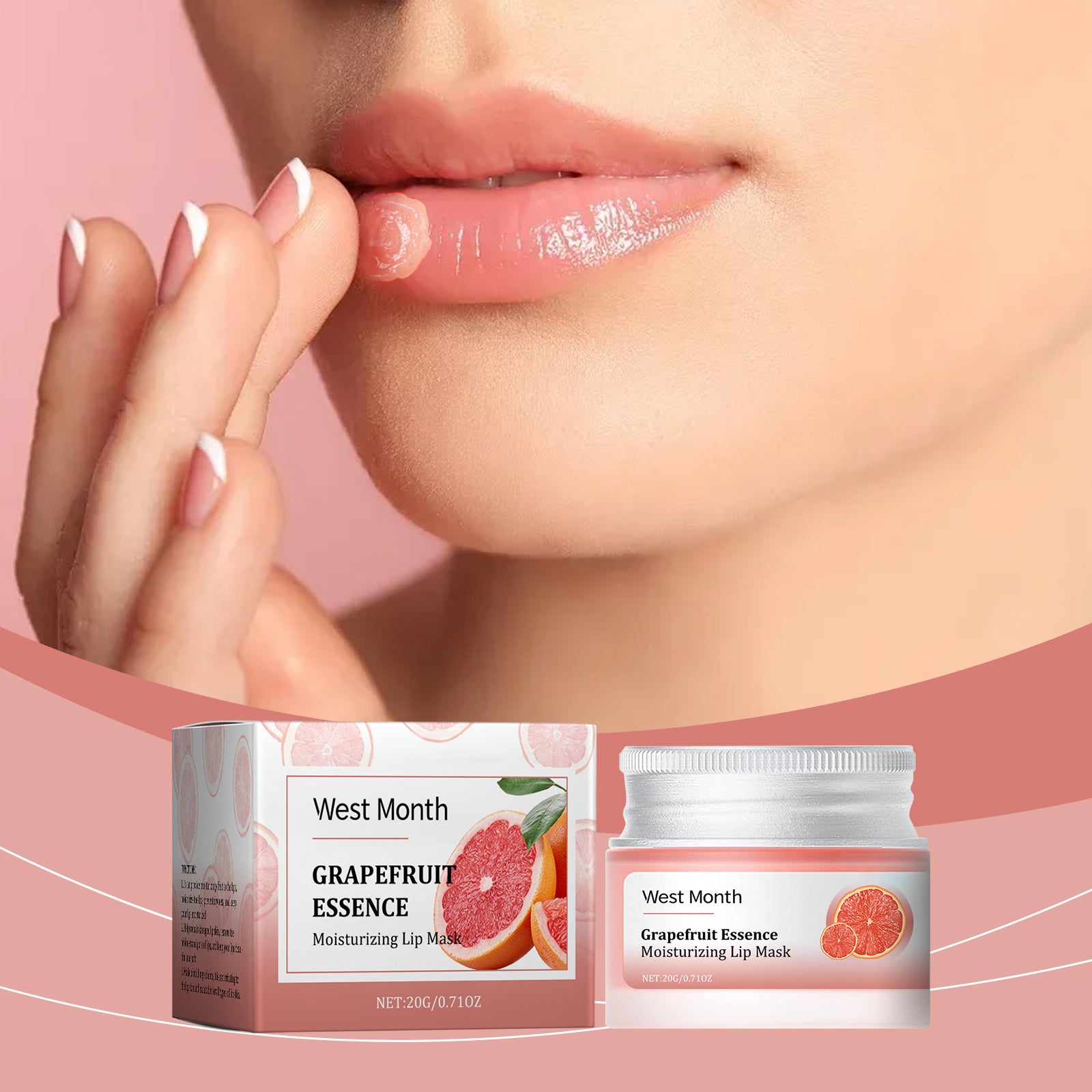 Grapefruit Moisturizing Lip Mask Effectively Nourishes Lips, Brightening And Moisturizing Lips