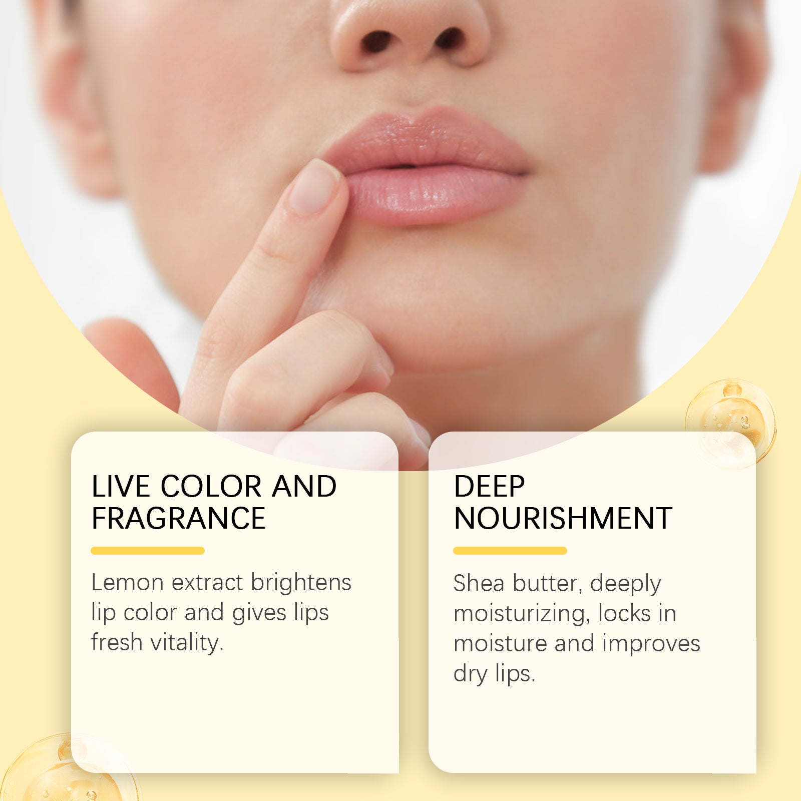 Lemon and Ginger Lip Balm Moisturize and Moisturize with Lemon and Prevent dry and cracking Nourishing Lip Balm