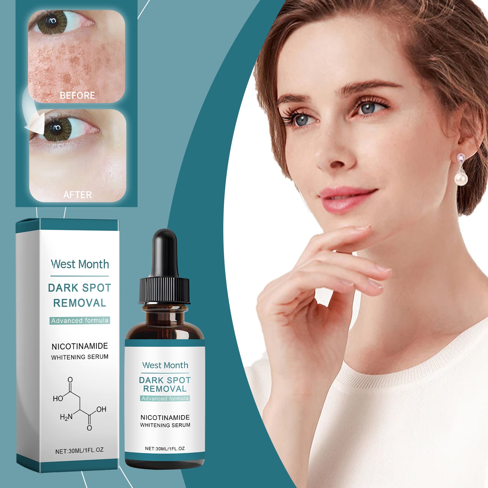 Brightening Serum, Moisturizing, Hydrating, Brightening, Nourishing And Nourishing The Skin