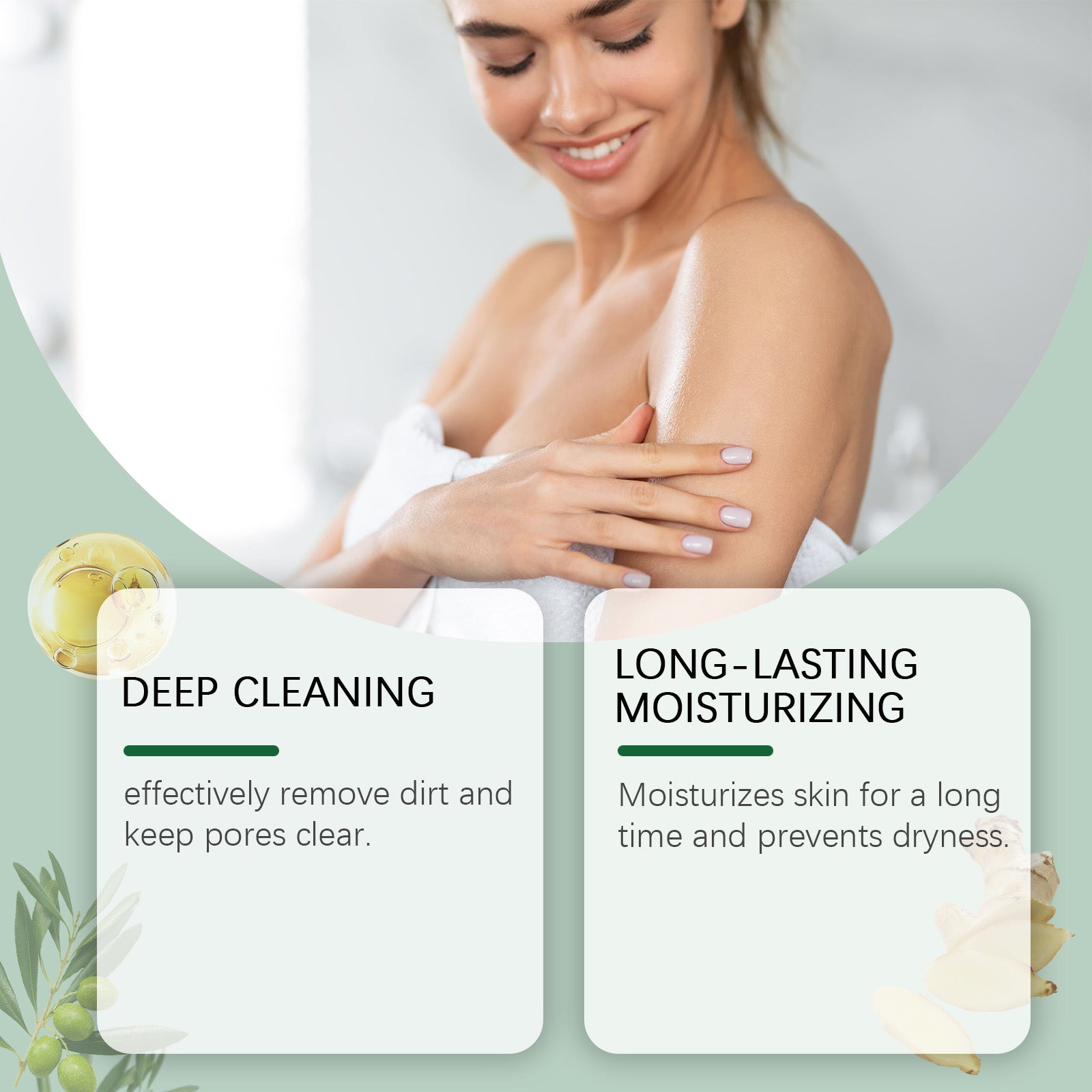 Cucumber Cleansing Soap, Deep Cleaning Face Bath Care Skin Refreshing Oil Control Multi-Purpose Soap