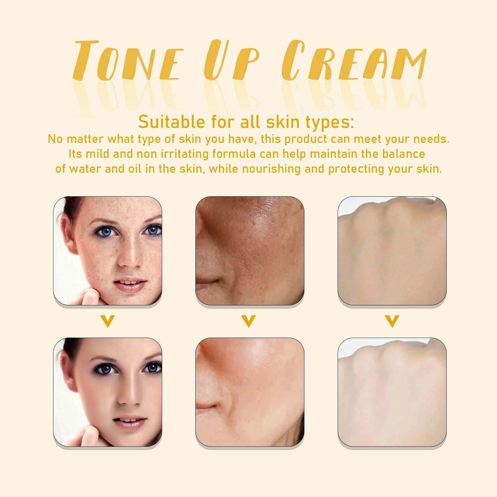 Brightening Cream, Refreshing Moisturizing Non-Greasy Moisturizing Moisturizing And Brightening Skin Toner Cream