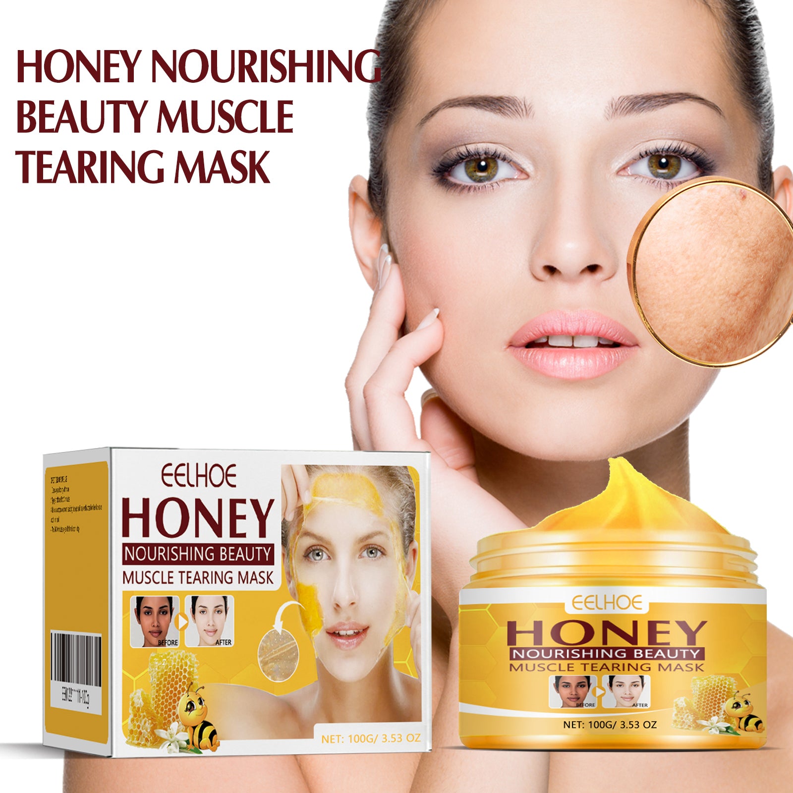 Brightening Peel Mask, Whitening Skin, Removing Melanin Spots, Blackheads, Acne, Anti-Wrinkle And Firming Skin